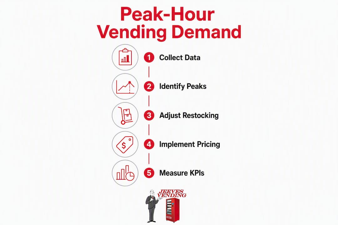 Infographic showing peak-hour demand analysis steps