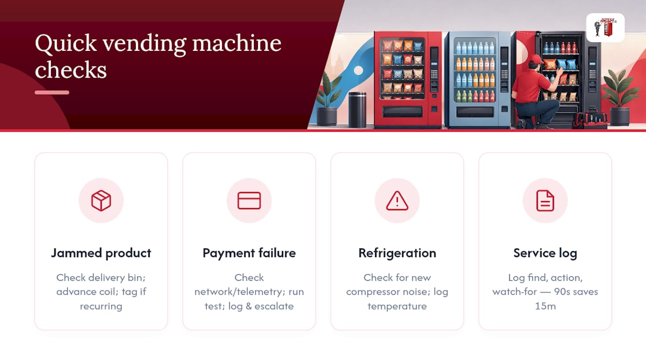 How do you troubleshoot common hospital vending machine problems fast? — overview diagram