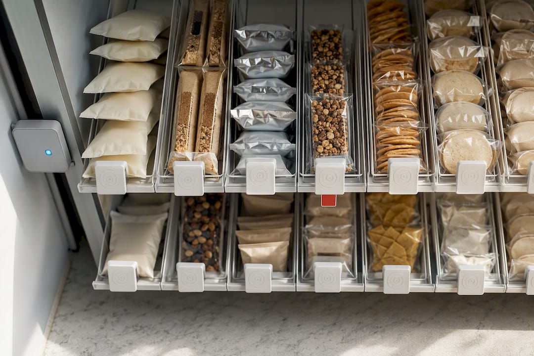 RFID tags and sensor tracking snack inventory