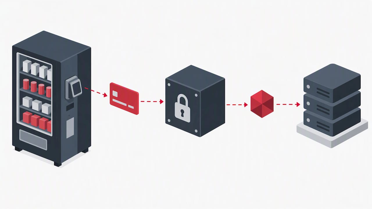 P2PE encryption path from vending terminal